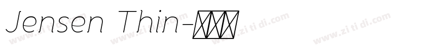 Jensen Thin字体转换
